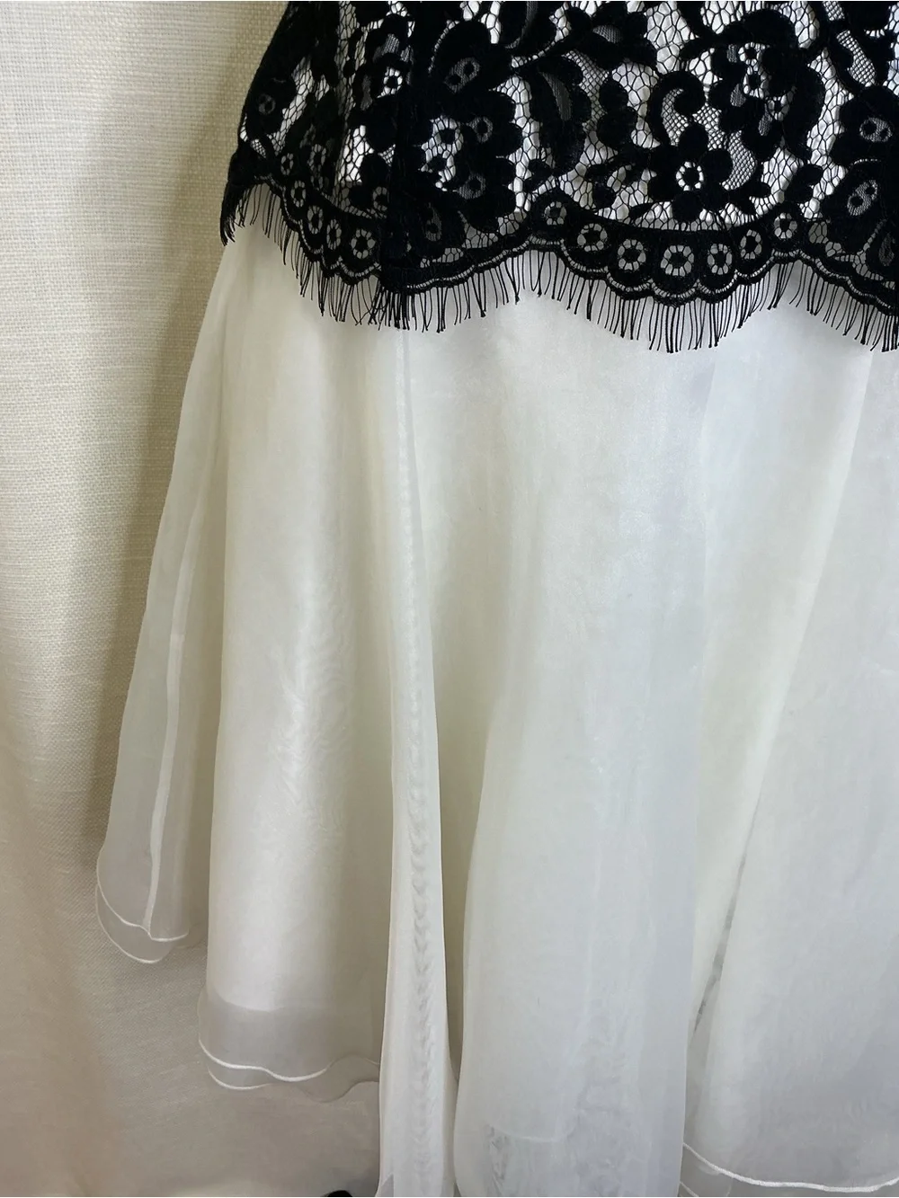 Eliza J Black Lace Fit Flare Dress Size 2 Sleeveless Cocktail Party